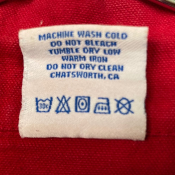 Red cotton drawstring jacket size L - Picture 4 of 5